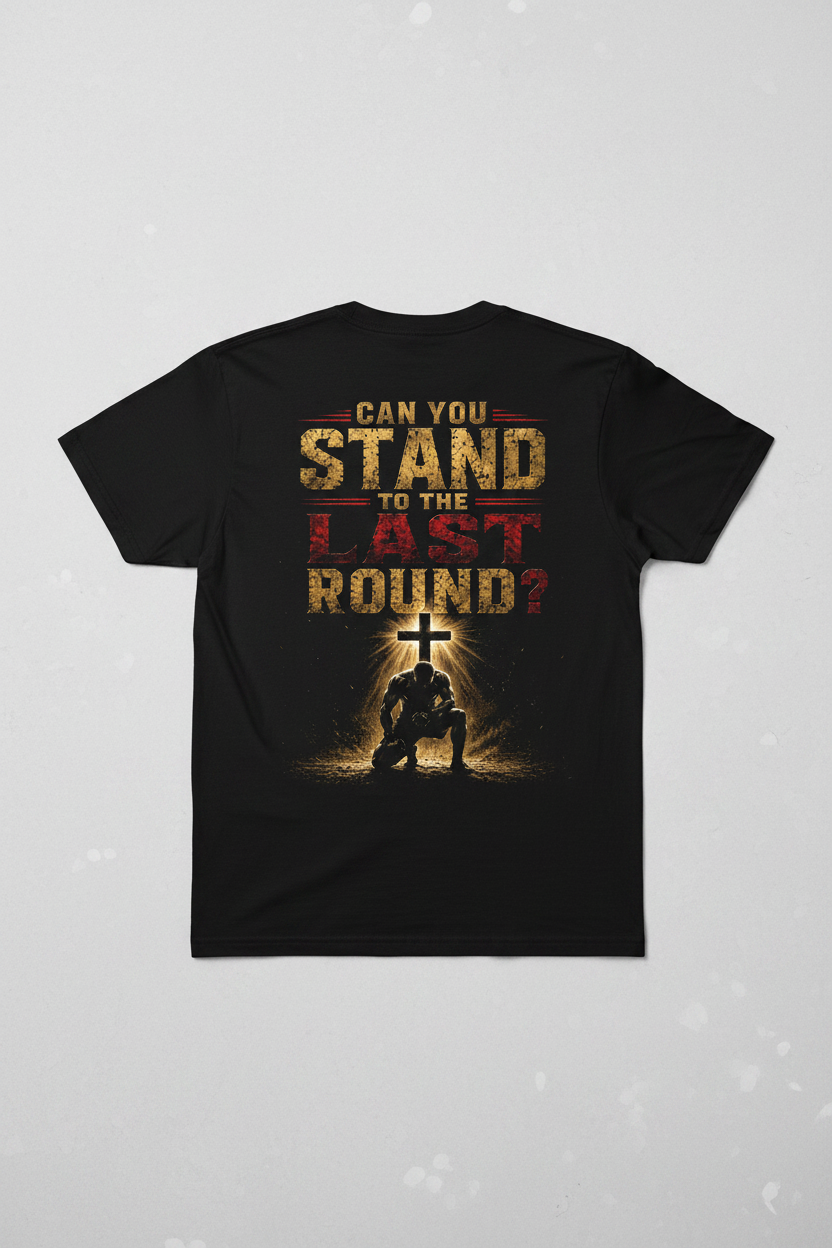 Can You Stand to the Last Round - Back Black Mockup