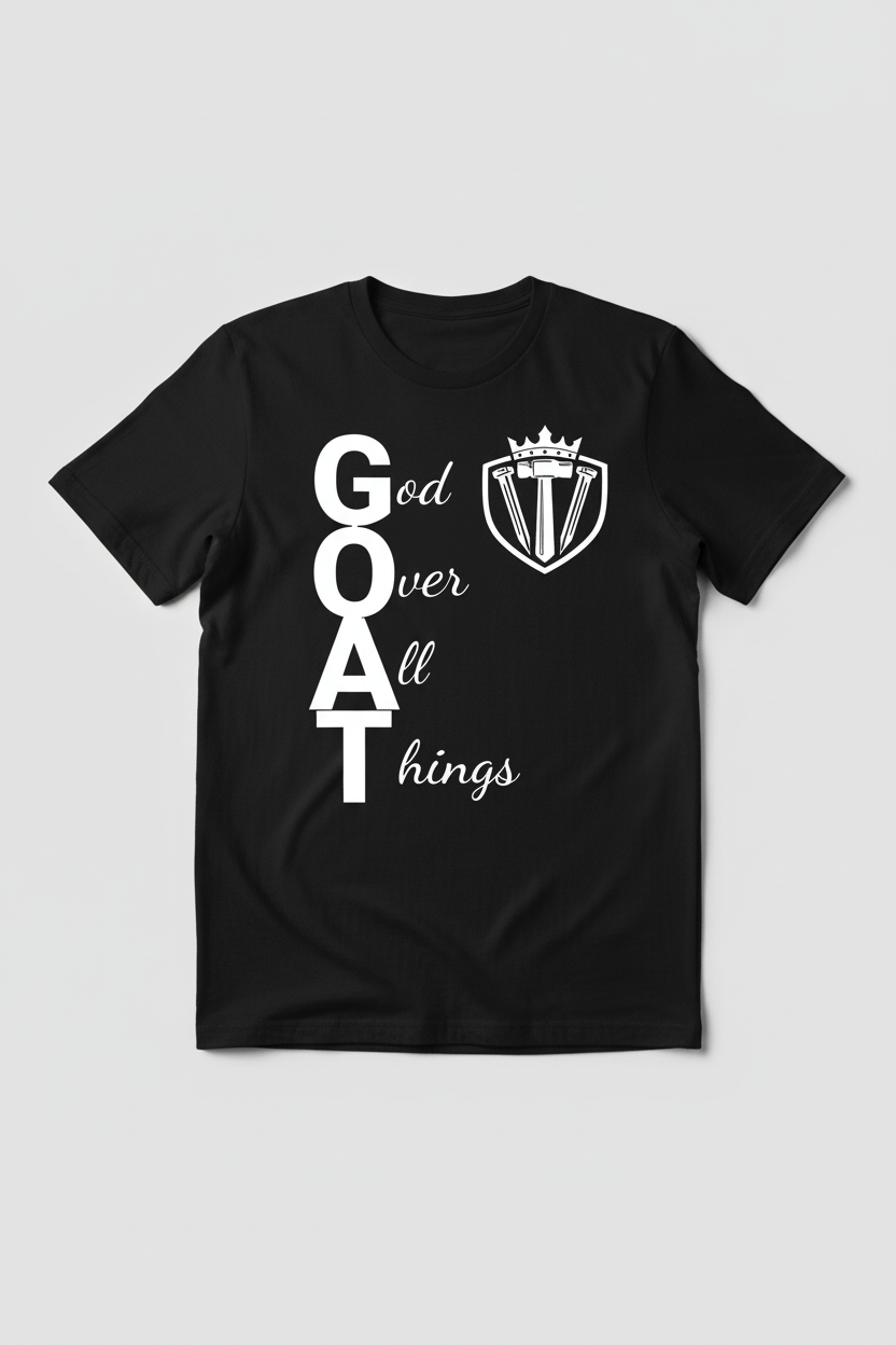 GOAT Black White Text Mockup