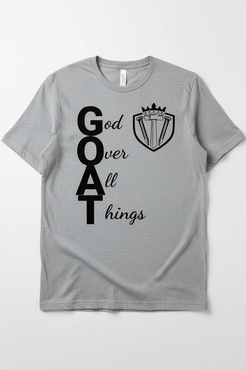 GOAT Heather Gray T-Shirt Mockup