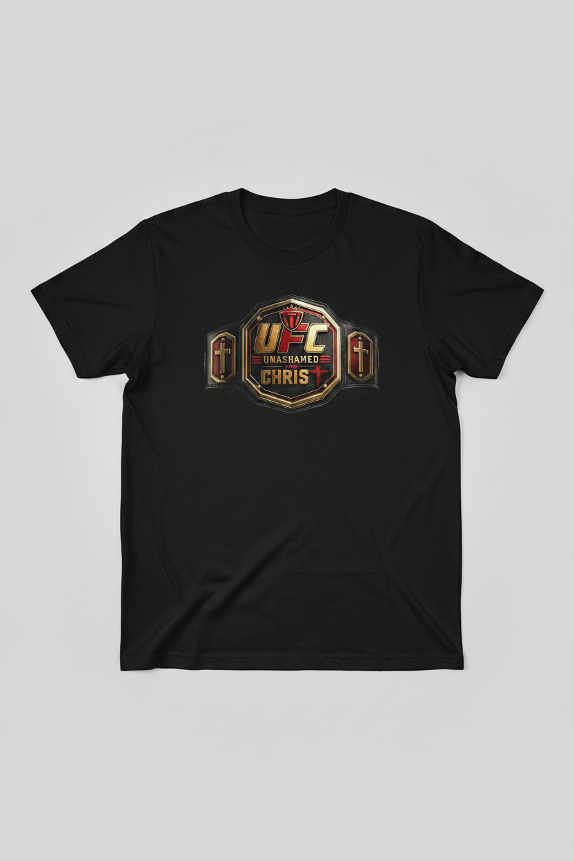 UFC Unashamed For Christ - Front Black Mockup